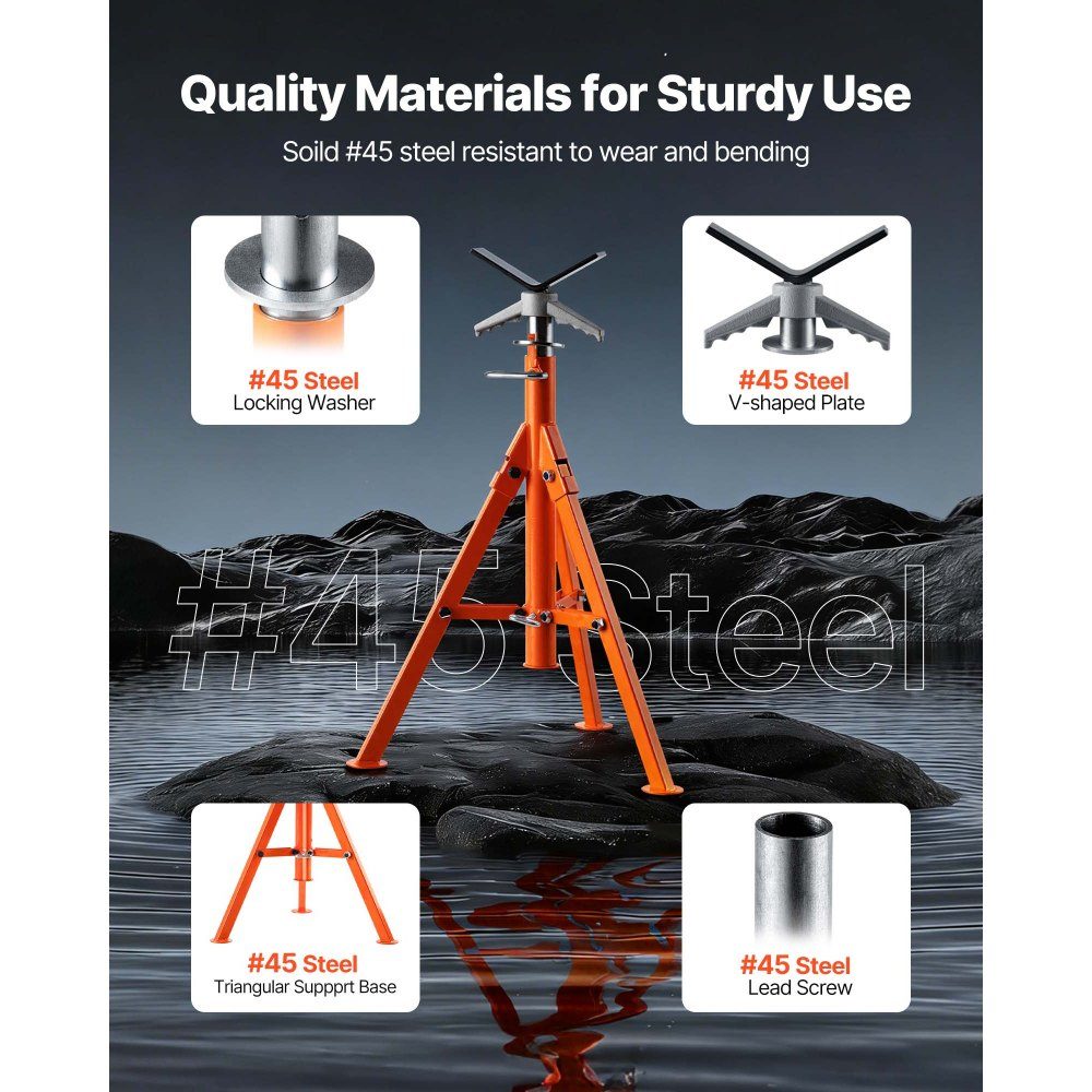 Support roulant Capacité de charge 1134kg Support roulant #45 Support roulant en acier Hauteur réglable de 690 à 1320 Support pliable Support Support Support de travail Support d'assemblage pour scie à table, raboteuse