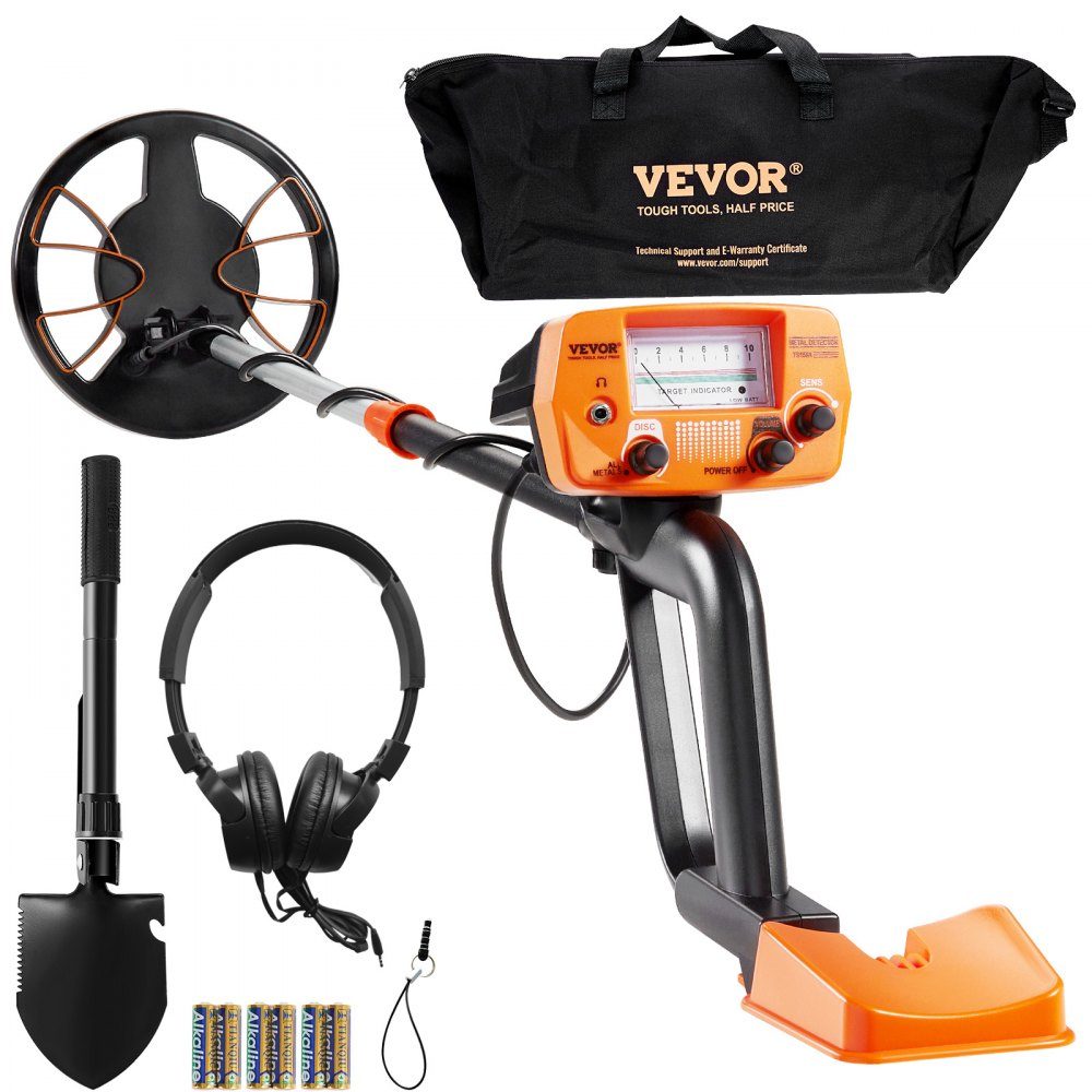 Metal Detector Set for Adults, Multifunctional Professional Detector with 2 Modes, Metal Detector, Waterproof 8" Coil for Greater Depth, with Shovel and Carry Bag