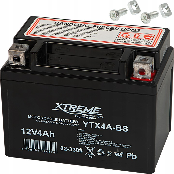 XTREME 12V 4Ah 50A WARTUNGSFREI YTX4A-BS P+ – Art.-Nr. HT-47084