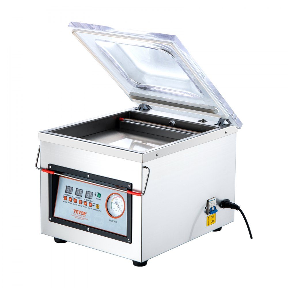 Machine sous vide à chambre Machine sous vide de 320 W pour aliments humides, marinades de viande, etc. Taille compacte avec une longueur de soudure de 32 cm Peut être utilisée dans les cuisines privées et les zones commerciales