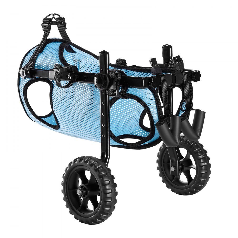 Dog Wheelchair for Hind Legs, Adjustable Pet Wheelchair, Lightweight Dog Stroller with Shock Absorbing Wheels, Walking Aid for Disabled, Paralyzed, Injured Dogs up to 15kg, M