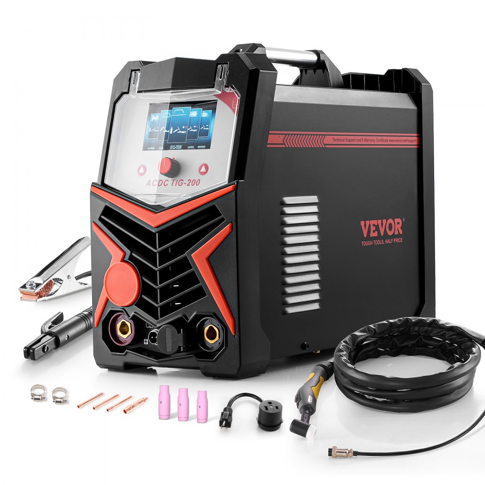 Spawarka TIG 200A 6 w 1 Spawarka do aluminium (wyświetlacz LED) - AC TIG/DC TIG/AC Pulse TIG/DC Pulse TIG/Spot TIG/MMA (MMA) z kontrolą synergiczną IGBT Spawarka TIG 200A 6 w 1 Spawarka do aluminium (wyświetlacz LED) - AC TIG/DC TIG/AC Pulse TIG/DC Pulse TIG/Spot TIG/MMA (MMA) z kontrolą synergiczną IGBT
