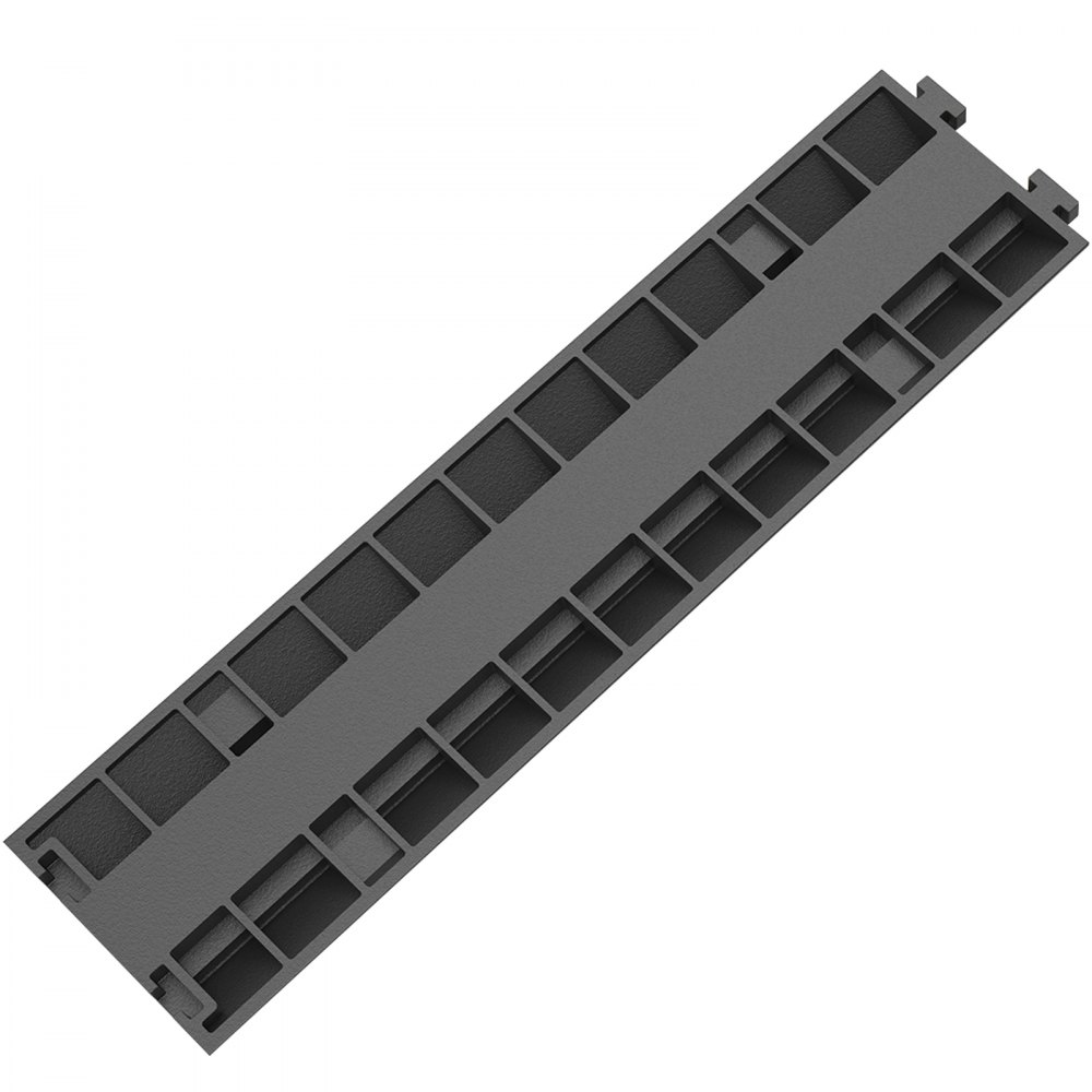 Cable protection mat, 3 pieces, 2 channels, 101 x 25 x 5 cm, overrun protection for cables, cable bridge 5T made of commercially available thermoplastic rubber with modular design for parking lots, warehouses, black Cable protection mat, 3 pieces, 2 channels, 101 x 25 x 5 cm, overrun protection for cables, cable bridge 5T made of commercially available thermoplastic rubber with modular design for parking lots, warehouses, black