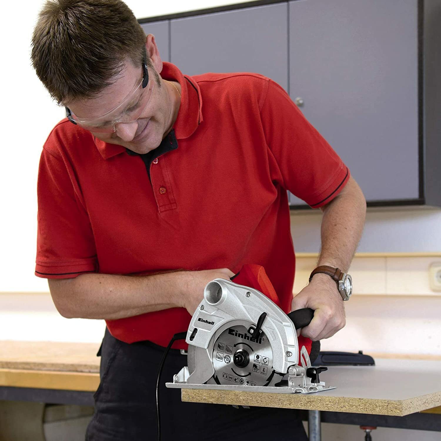 Einhell hand circular saw TC-CS 1200 (1230 W, max. 55 mm, saw blade Ø 160 mm, 24 teeth, rip fence)