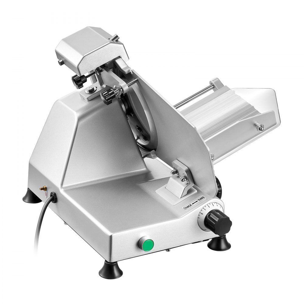 Kommerzieller Fleischschneider, 180 W Gefrierschrank-Fleischschneider mit Premium-Klinge, 0–10 mm einstellbare Dicke, elektrischer Feinkostschneider für Fleisch, Gemüse, Brot, Käse