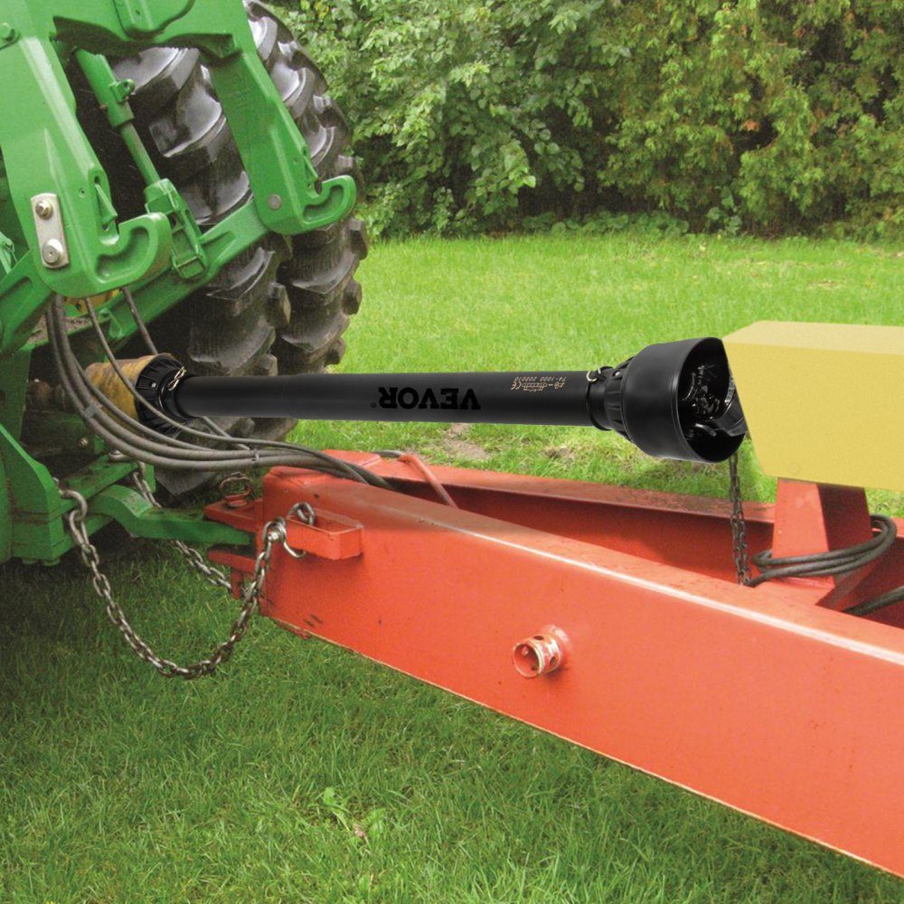 PTO T4 Cardan Shaft Drive Shaft 34.9mm 6 Spline End for Tractor Extendable from 1100 to 1550mm Ideal for Lawnmowers, Brush Cutters, Tillers, Fertilizer Spreaders