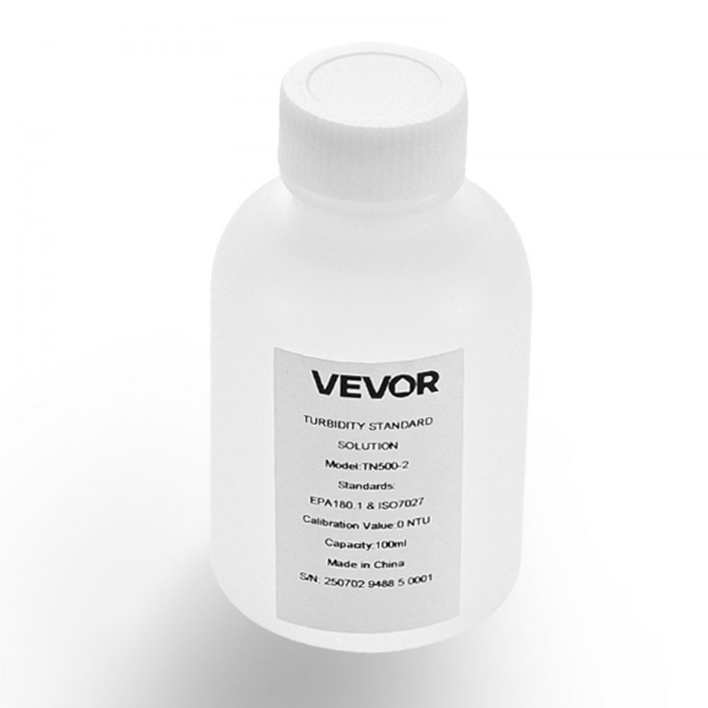 Trübungskalibrierlösung 0 NTU 100 ml, Standard-Trübungslösung zum Nachfüllen von Trübungsmessgeräten, Nulldrift für stabile Konzentration, gebrauchsfertig, geeignet für Weiß-/Rotlicht