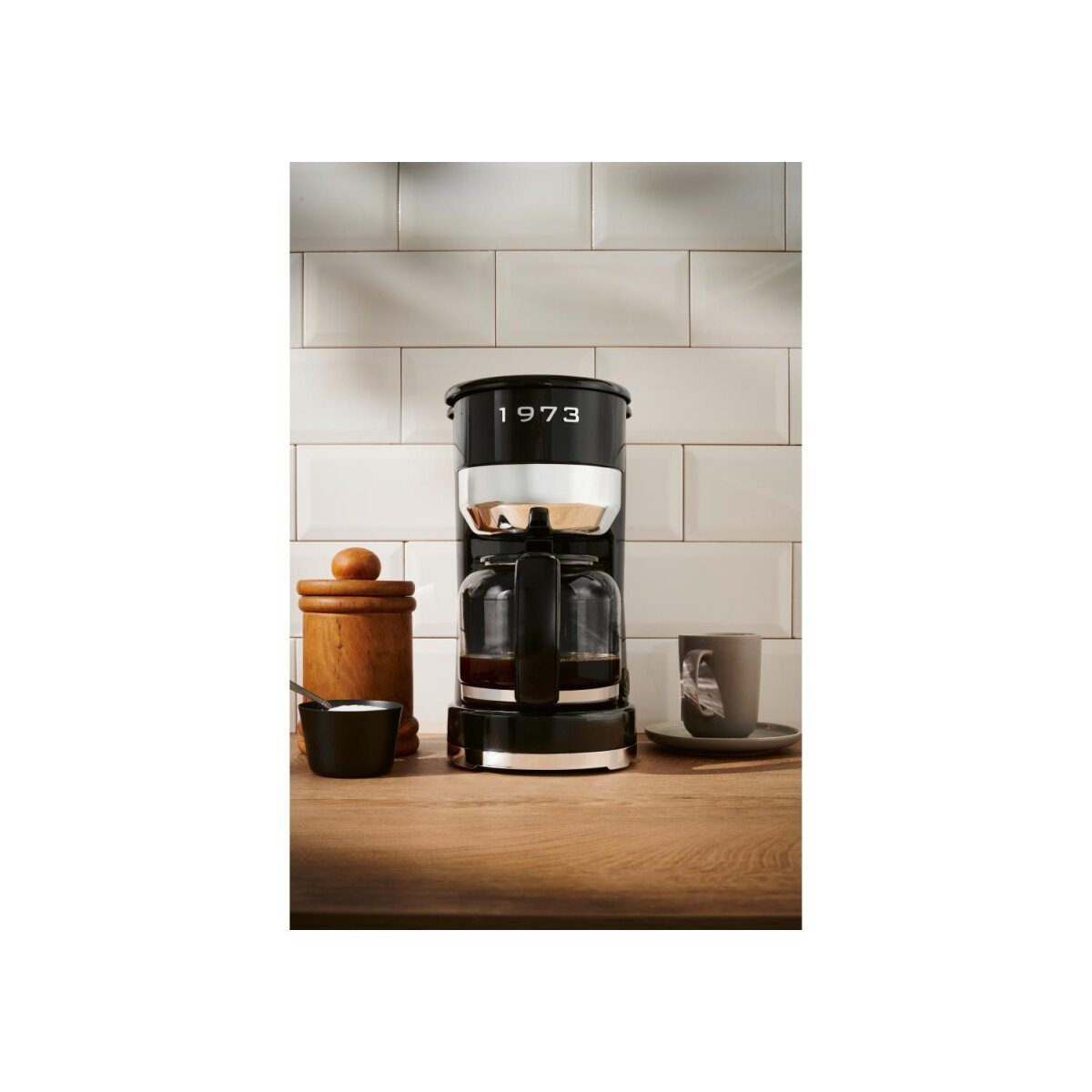 SILVERCREST® Kaffeemaschine Chrom Retro 1973 Schwarz »SKMR 1000 A1«