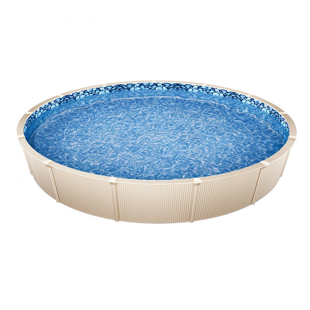 Round pool liner, φ 549 x 147 cm, inner liner, replacement liner, inner cover, swimming pool liner, overlapping vinyl liner with standard thickness, for above ground pools with 137 cm wall height