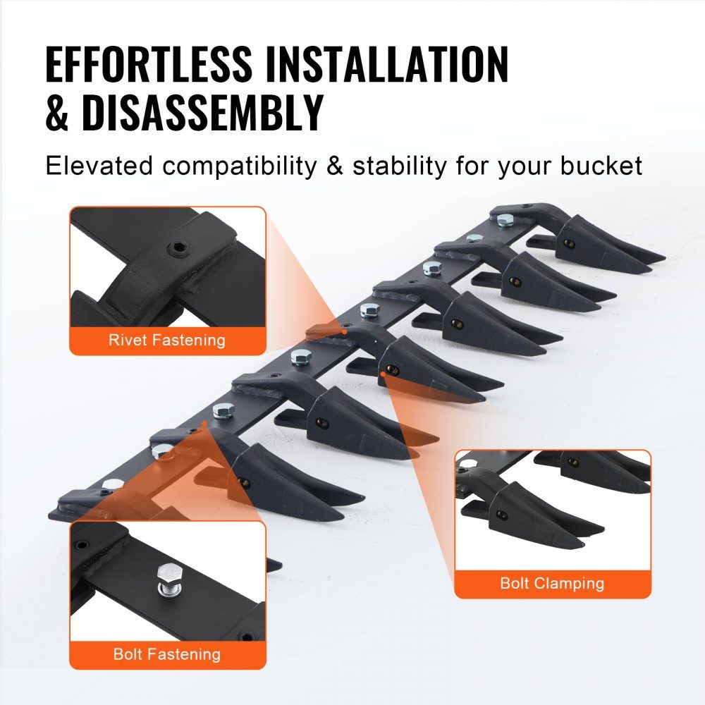 Bucket Rack 1.3m Heavy Duty Tractor Bucket Rack for Small Tractor Loader 2000kg Load Capacity Fits Shovel Cutting 1/2" or Less