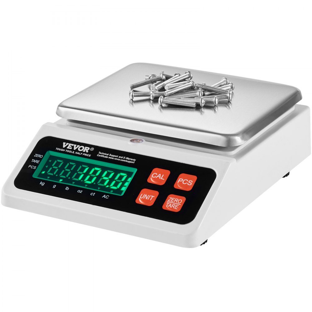 Industrial Counting Scale 10kg x 0.1g Digital Scale for Parts and Coins g/kg/lb/oz/ct Units Electronic Precision Scale Inventory Counting Scale Kitchen Jewelry Counting Scale with LED Screen