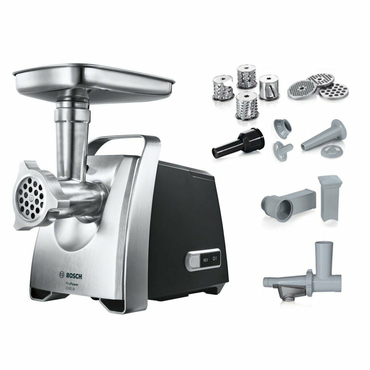 Bosch Fleischwolf MFW68660 15-teiliger Wurstfüllerzerkleinerer