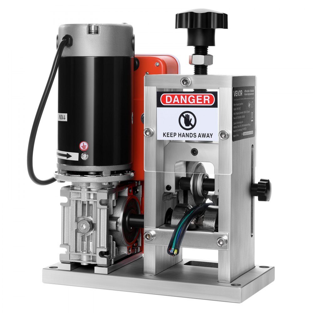 Machine à dénuder les fils électriques 1,5-40 mm 400 W Dénudeur de câble motorisé 9,84 IPS (15 m/min) Éplucheur de fil avec lames, rouleaux en forme de V, ventilateur de refroidissement, machine à éplucher les câbles