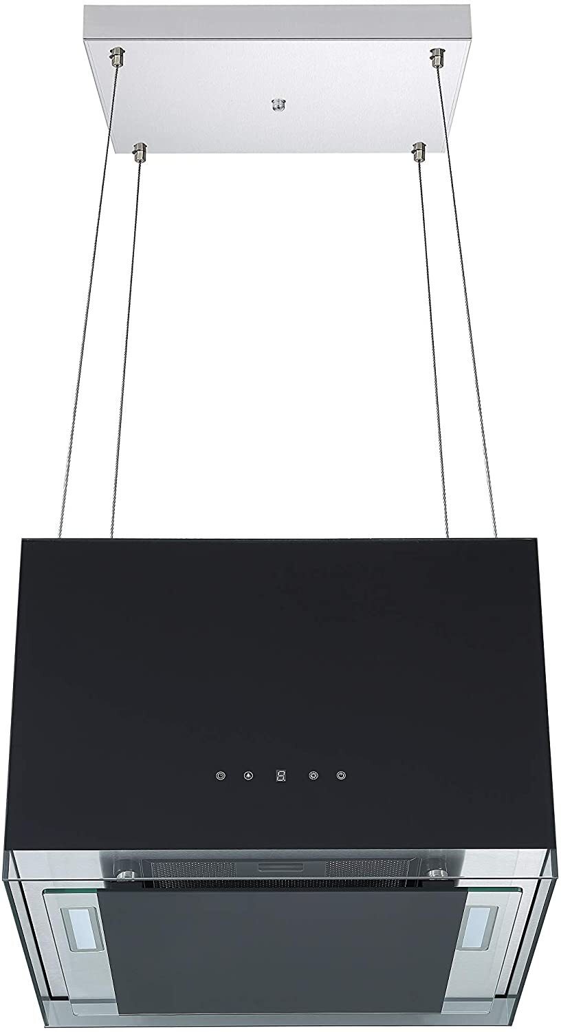 %SALE% respekta design Inselhaube 50 cm, schwarz mit Fernbedienung & Touch