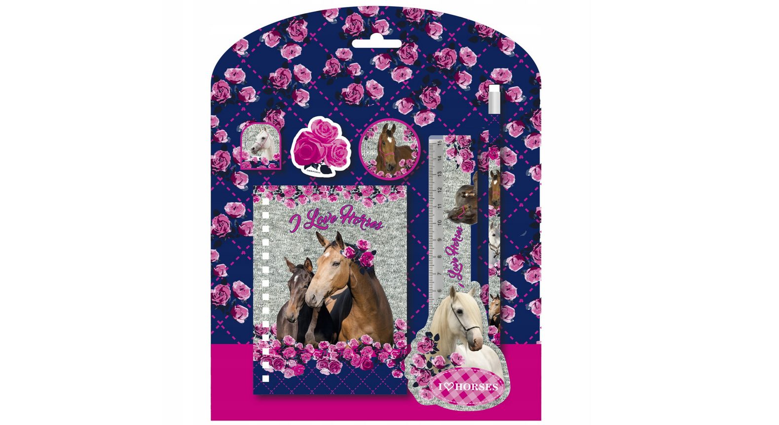 Cartable cheval sac à dos cartable XXL set trousse fille