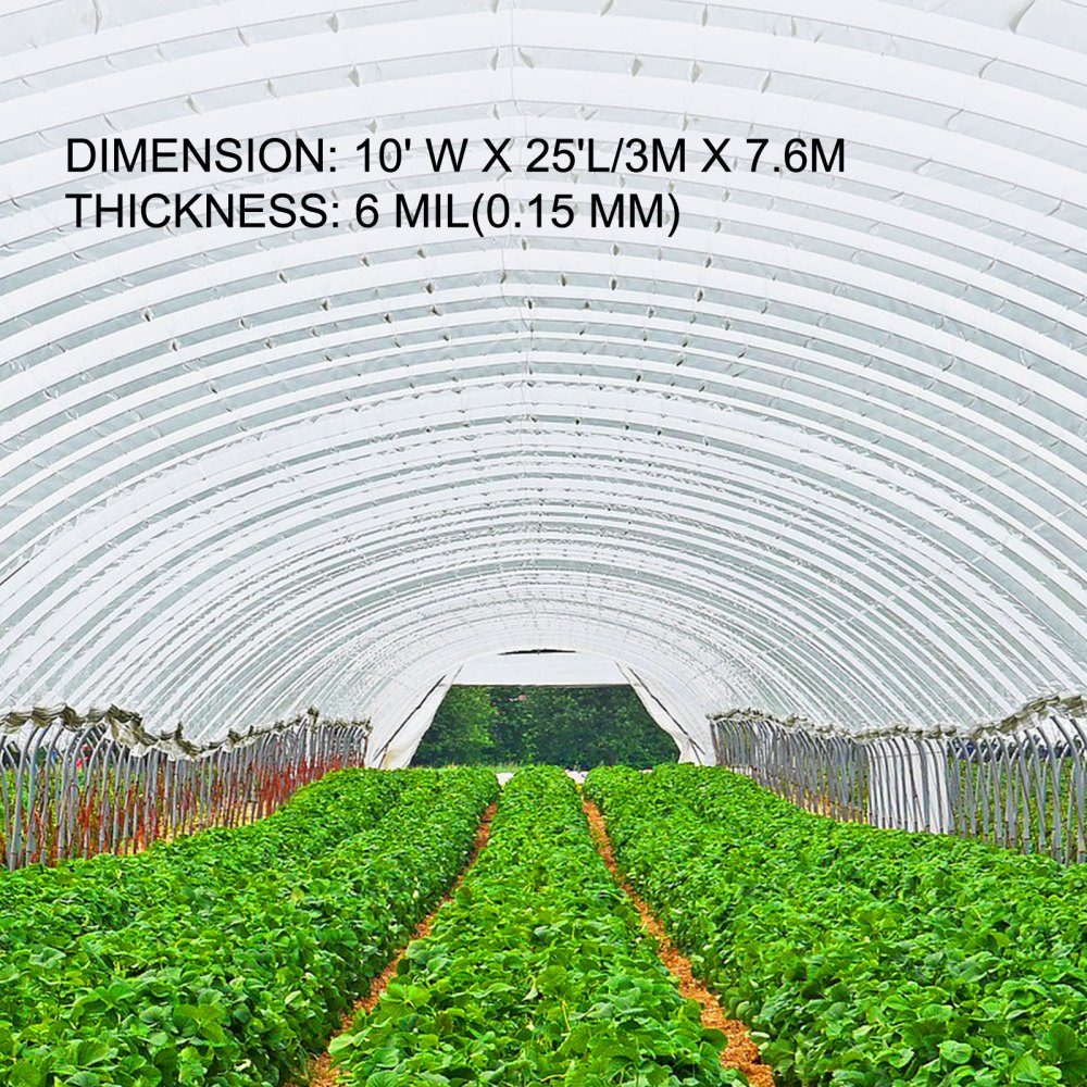 Greenhouse film, 3 x 7.6 m transparent cold frame cover garden film, film thickness 0.15 mm greenhouse PE greenhouse tarpaulin greenhouse film PE greenhouse film, greenhouse film greenhouse film