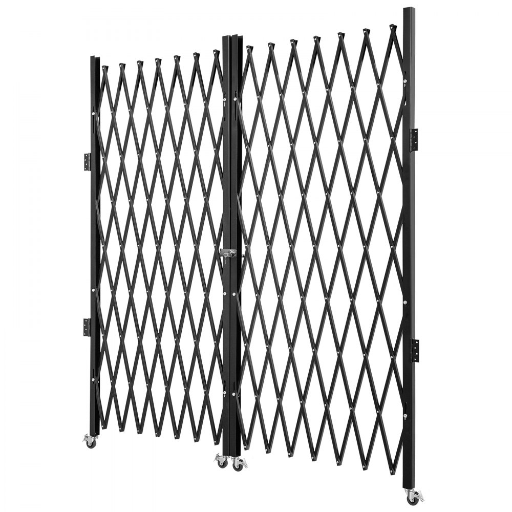 Doppeltes faltbares Sicherheitstor, 156 x 310 cm großes Falttürtor, Akkordeon-Sicherheitstor aus Stahl, erweiterbares Sicherheitstor, 360° rollendes Barrikadentor, Scherentor oder Tür mit Schlüsseln Doppeltes faltbares Sicherheitstor, 156 x 310 cm großes Falttürtor, Akkordeon-Sicherheitstor aus Stahl, erweiterbares Sicherheitstor, 360° rollendes Barrikadentor, Scherentor oder Tür mit Schlüsseln