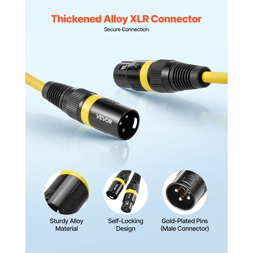 XLR-kabel 1m 10-pack gebalanceerde DMX-microfoonkabels (mannelijk naar vrouwelijk) Vergulde 3-pins XLR-microfoonluidsprekerkabel voor podiumverlichting, microfoons, versterkers, mixers XLR-kabel 1m 10-pack gebalanceerde DMX-microfoonkabels (mannelijk naar vrouwelijk) Vergulde 3-pins XLR-microfoonluidsprekerkabel voor podiumverlichting, microfoons, versterkers, mixers