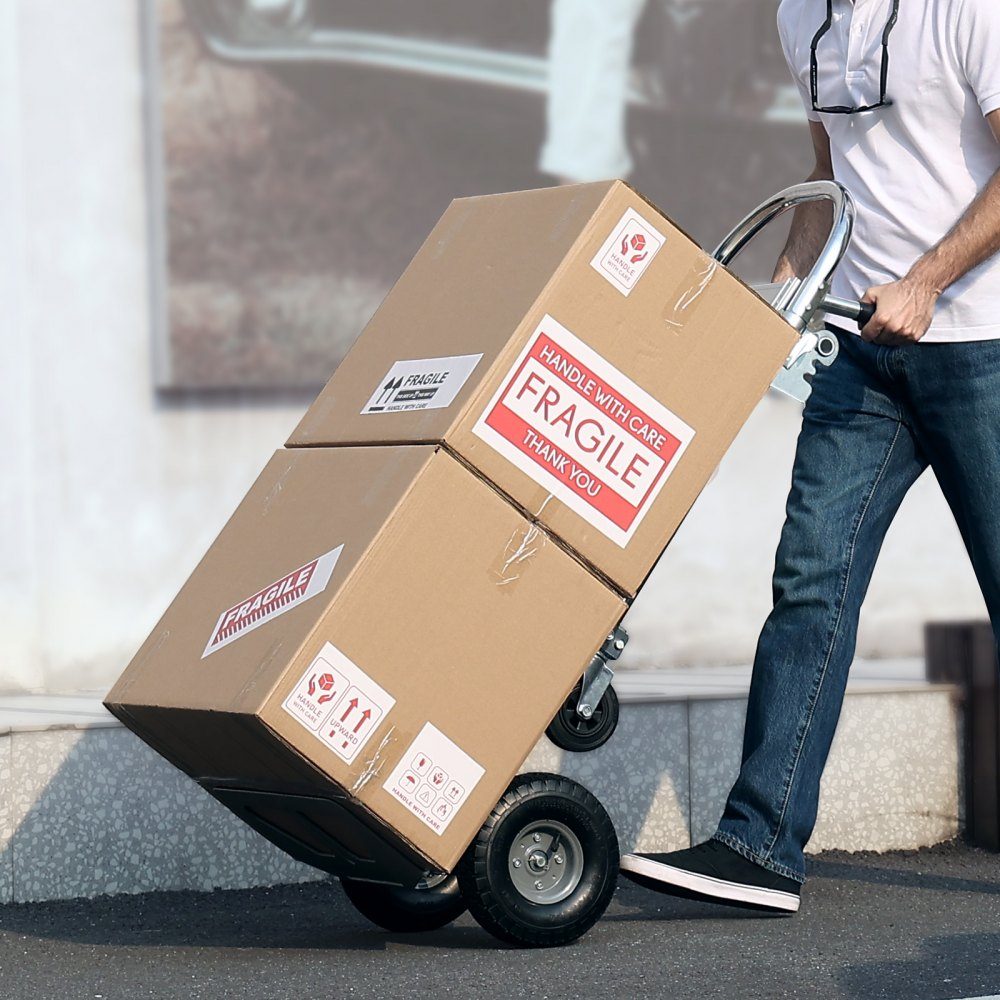 2 in 1 opvouwbare steekwagen 0,686 kg laadvermogen transportwagen aluminiumlegering koolstofstaal steekwagen platformwagen voor laden en transporttaken binnen en buiten
