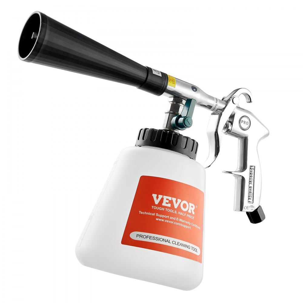 Pistolet de nettoyage à air comprimé, pistolet de soufflage d'air haute pression 6-9,2 bars avec 2 buses et bouteille de liquide de 1 L, pistolet de lavage, pistolet de nettoyage de voiture, adapté au compresseur d'air 1/4 NPT
