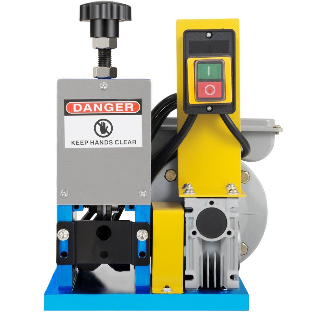 Abisoliermaschine elektrisch, 1,5–25 mm Kabelabisoliermaschine elektrisch, 180 W einphasige Kabelschälmaschine, Kabelschäler Modell HXSMS-025 mit Klinge und Handschuhen, Kabelabisolierwerkzeug