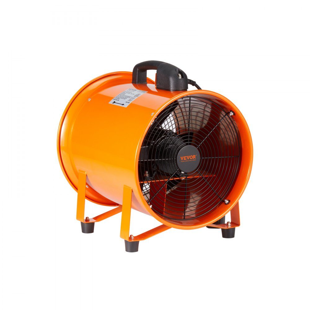 Bauventilator 255 W AC-Motor Bauventilator 2830 U/min Bauventilator Gebläse 1720 CFM (2922 m3/h) Axialventilator mit 10 m Schlauch Axialventilator 79 dB Geräuschpegel Industrieventilator