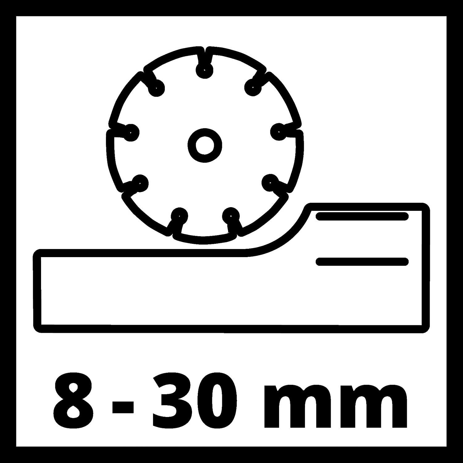 Einhell Mauernutfräse TC-MA 1300 (1320 W, 9000 U/min, Nuttiefe 8-30 mm, Nutbreite 8-26 mm, Staubabsaugung, Spindelarretierung, Überlastschutz, inkl. Transportkoffer, 2x Diamant-Trennscheiben)