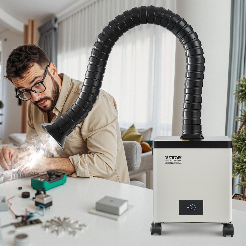 Aspiration des fumées de soudage, absorbeur de fumées de soudure sans balais 85 W avec filtres à 3 étages et réglage à 3 vitesses, extraction des fumées de soudure 200 m³/h pour soudure, gravure, soudage DIY, salon Aspiration des fumées de soudage, absorbeur de fumées de soudure sans balais 85 W avec filtres à 3 étages et réglage à 3 vitesses, extraction des fumées de soudure 200 m³/h pour soudure, gravure, soudage DIY, salon