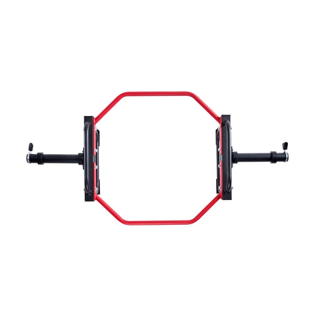Trap Bar, Hexagonal Dumbbell Bar, 50mm, 240kg Load Capacity, Weight Lifting and Strength Training Equipment, Home Gym for Squats, Deadlifts, Shoulder Press, Red