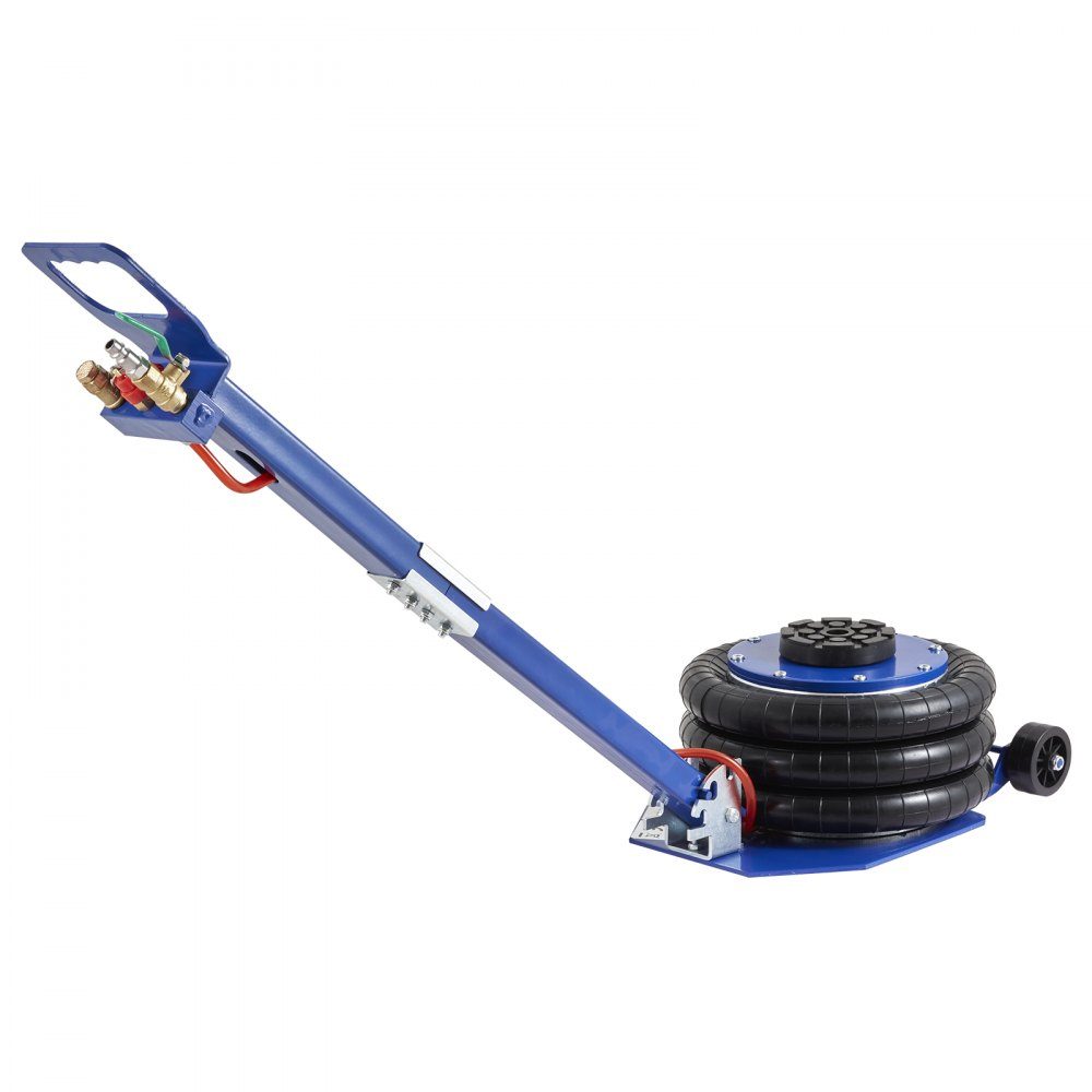Pneumatyczny podnośnik samochodowy 3 tony, niebieski Potrójny podnośnik Air Jack 140-450 mm Wysokość podnoszenia Podnośnik pneumatyczny, 5 minut podnoszenia Podnośnik pneumatyczny do SUV-a, ciężarówki Niebieski