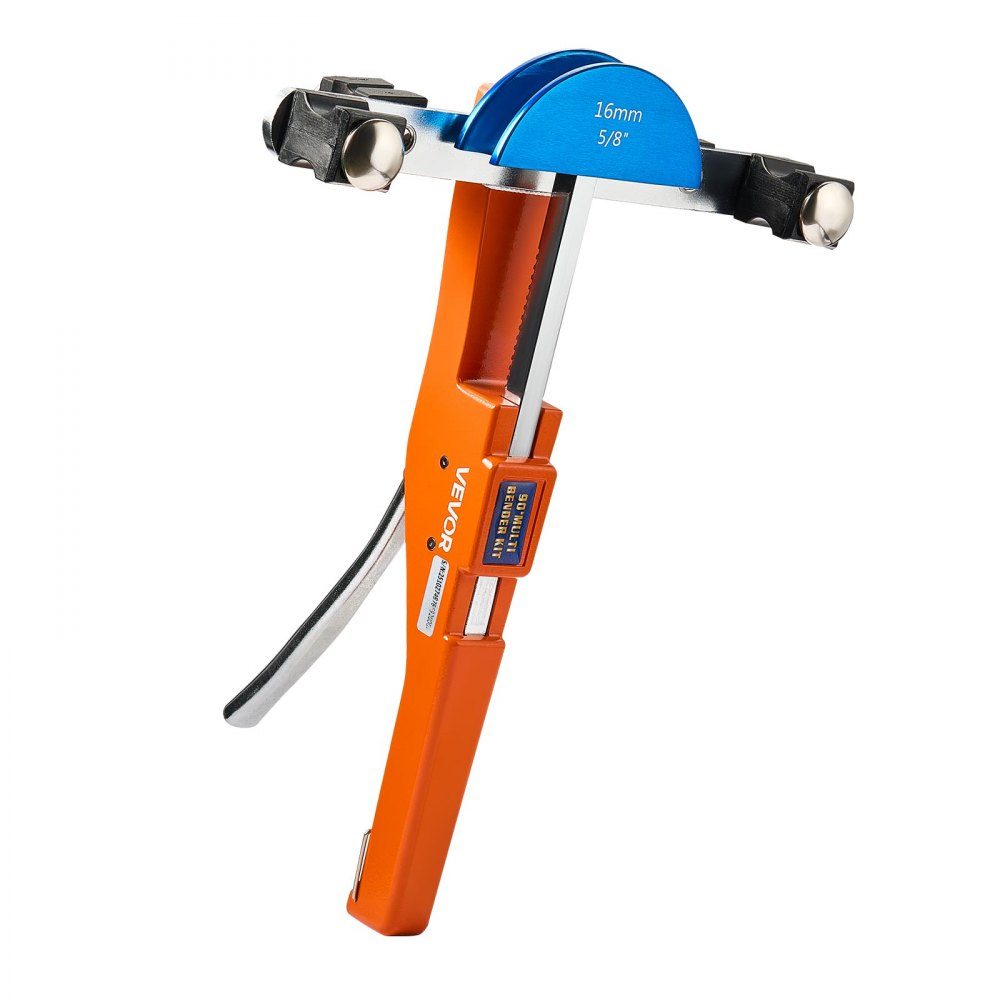 Pipe Bender 6-22mm Pipe Bender 90° Forward/Reverse Hand Bending Tool Bending Machine with 7 Color Aluminum Alloy Jaws for Copper Pipes in Air Conditioning and Refrigeration