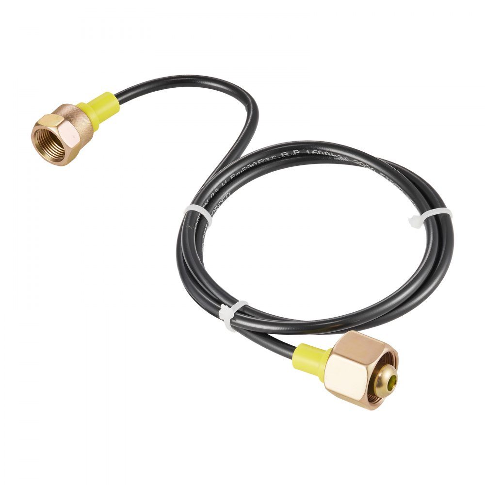 Hydraulisches Stickstoffspeicher-Ladeset, 0–1420 PSI Stickstofffüllset, Druckprüfsystem mit 1 Manometer, 1 Gasschlauch, 1 Ventilkörper und 1 CGA580-Adapter für Baumaschinen