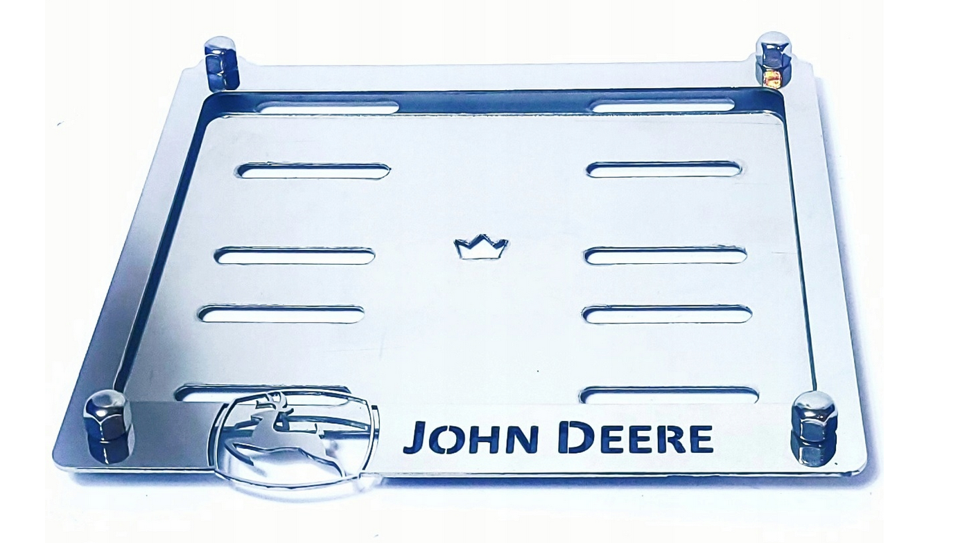 Support de plaque d'immatriculation INOX pour tracteurs - John Deere Support de plaque d'immatriculation INOX pour tracteurs - John Deere