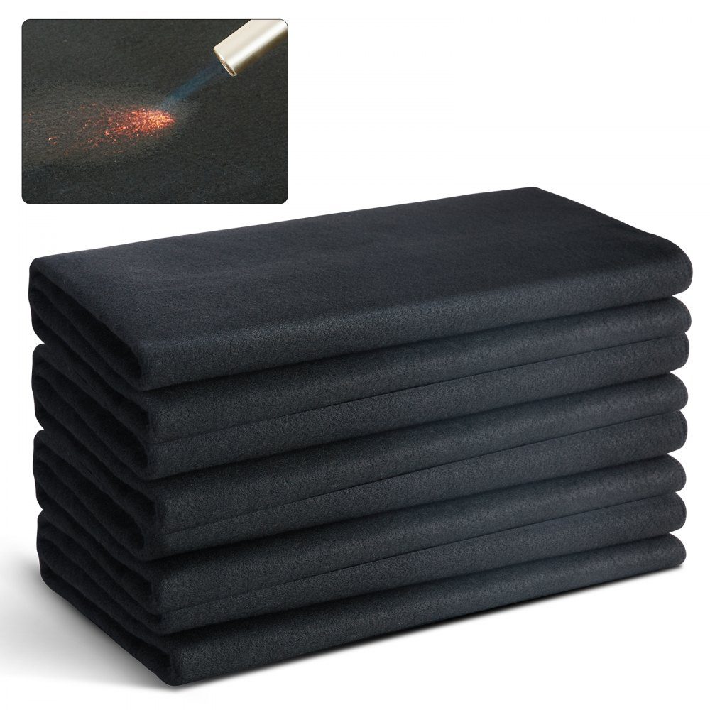 4 pièces couvertures de soudage 950 x 910 x 3 mm couverture de soudage 982 ℃ résistance à la chaleur tissu de protection thermique tapis de protection thermique couverture anti-feu en fibre de carbone tapis de protection anti-incendie tapis de protection