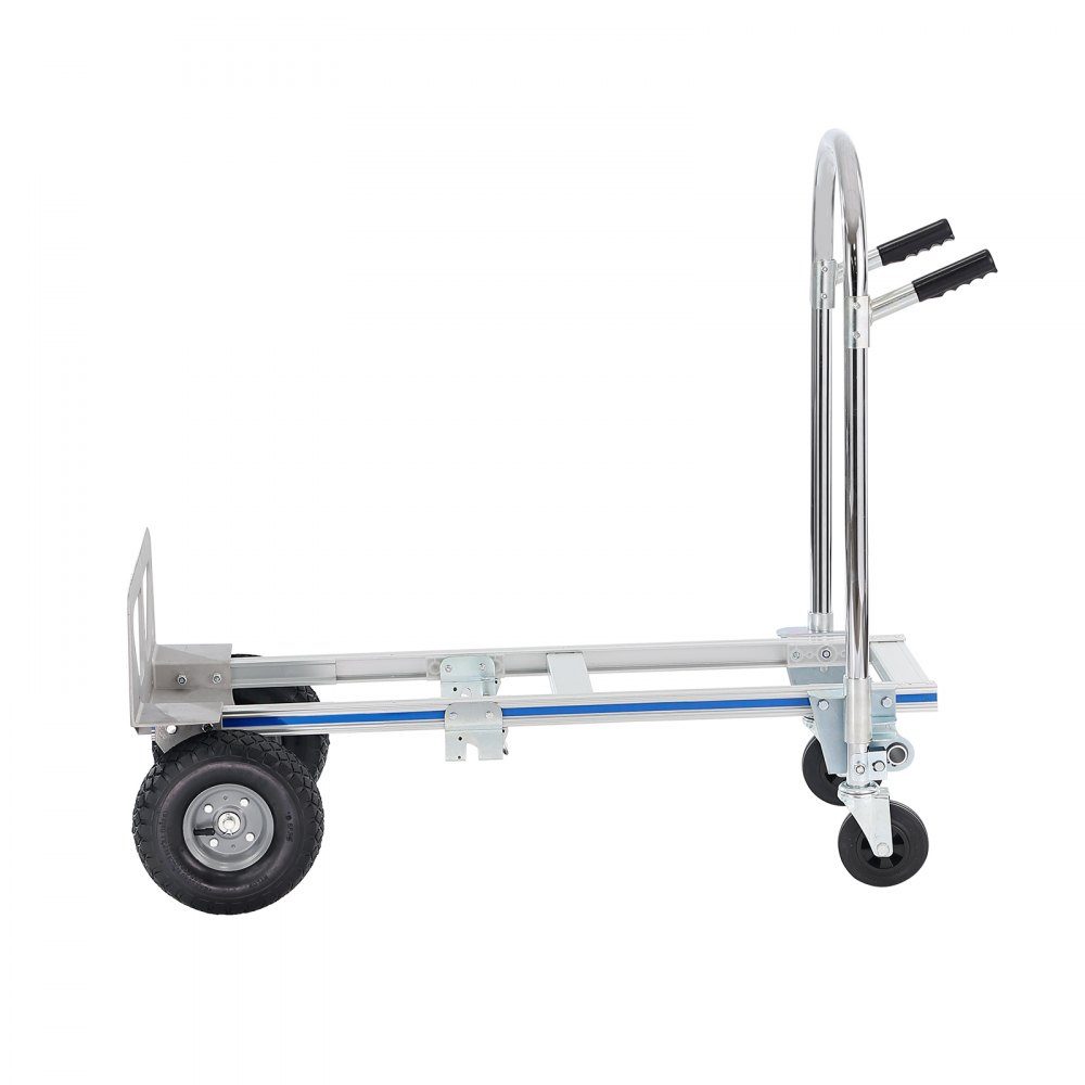 2 in 1 opvouwbare steekwagen 0,686 kg laadvermogen transportwagen aluminiumlegering koolstofstaal steekwagen platformwagen voor laden en transporttaken binnen en buiten