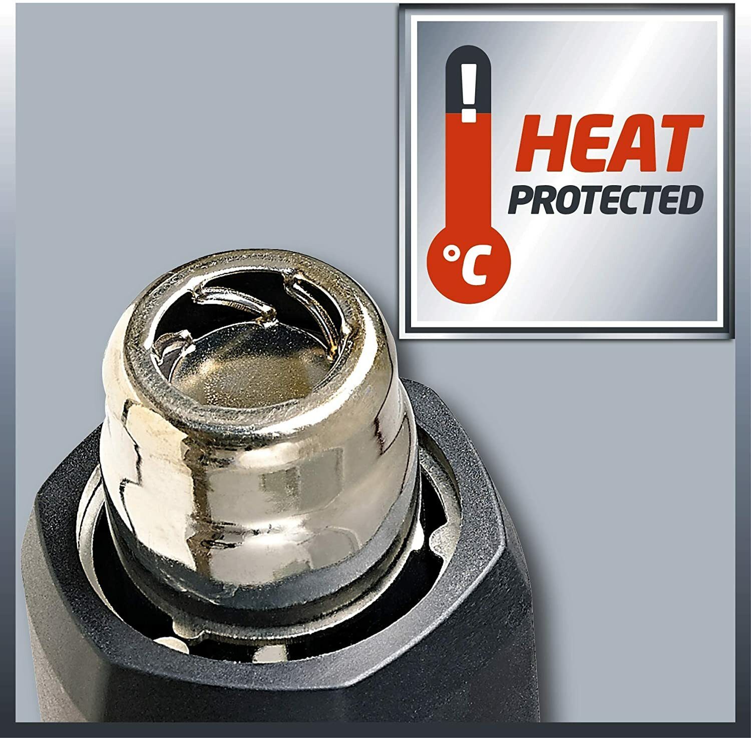 Einhell Heißluftpistole TE-HA 2000 E (2.000 W, 9 Temperaturstufen 50-550°, Luftmengenschalter, Kaltstufe, inklusive umfangreichem Düsenzubehör und Koffer)