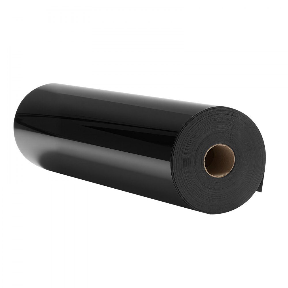 Film de transfert thermique en vinyle (304,8 x 21336 mm) Noir brillant HTV Rouleau de vinyle thermocollant compatible avec les machines de découpe pour divers matériaux T-shirts Coussins Chapeaux
