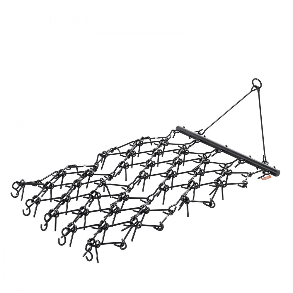 Drag Harrow 2250 x 1140mm Chain Harrow with 69 Sharp Teeth Suitable for ATV and UTV Tractors for Soil Preparation, Seeding, Landscape Smoothing and Gravel Driveway Maintenance Drag Harrow 2250 x 1140mm Chain Harrow with 69 Sharp Teeth Suitable for ATV and UTV Tractors for Soil Preparation, Seeding, Landscape Smoothing and Gravel Driveway Maintenance