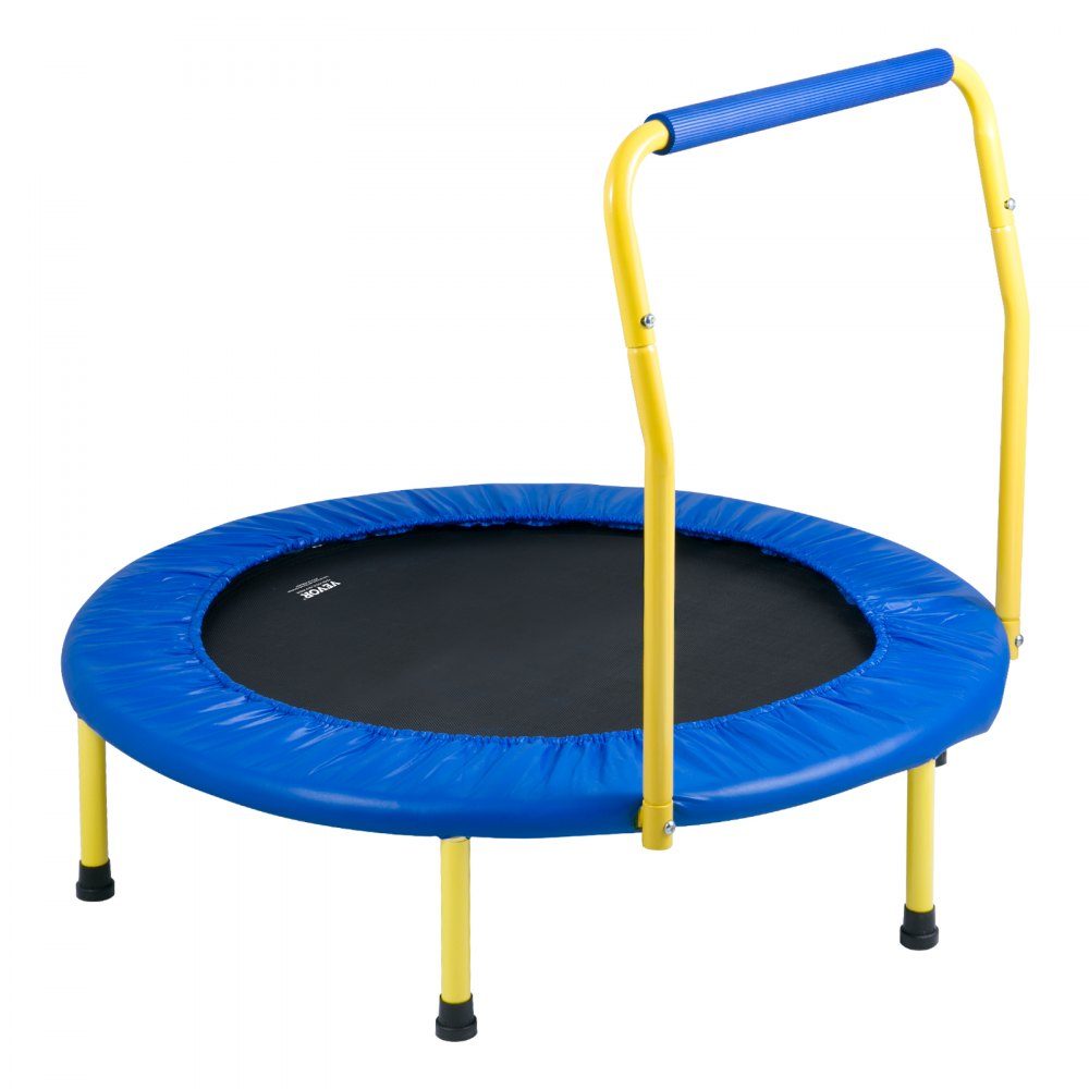 Trampolina trampolina ogrodowa 810x920x920 mm, składana trampolina mini 60 kg nośność trampolina fitness, trampolina dla dzieci trampolina dla małych dzieci niebieska do wewnątrz/na zewnątrz/ogród/wewnątrz