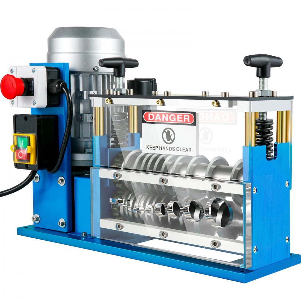 Machine à dénuder les fils électriques 370 W 1,5 mm-38 mm Machine à dénuder les câbles Outil de dénudage des câbles 11 canaux 10 lames pour le recyclage des fils de cuivre/retrait de l'isolation en plastique