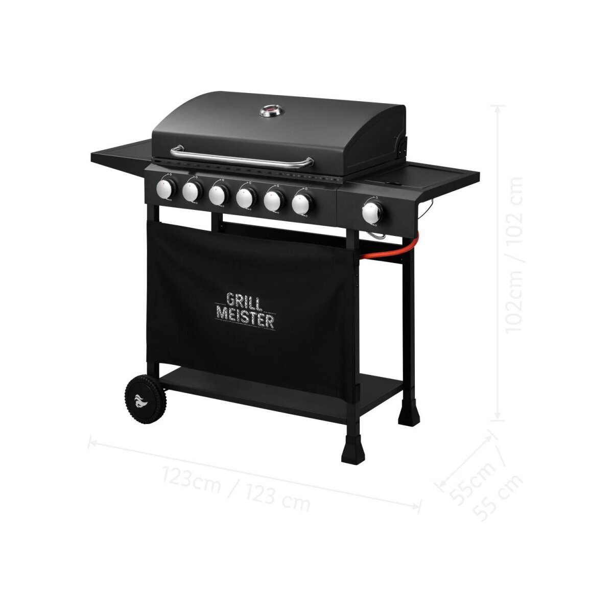 GRILLMEISTER Gasgrill 6+1