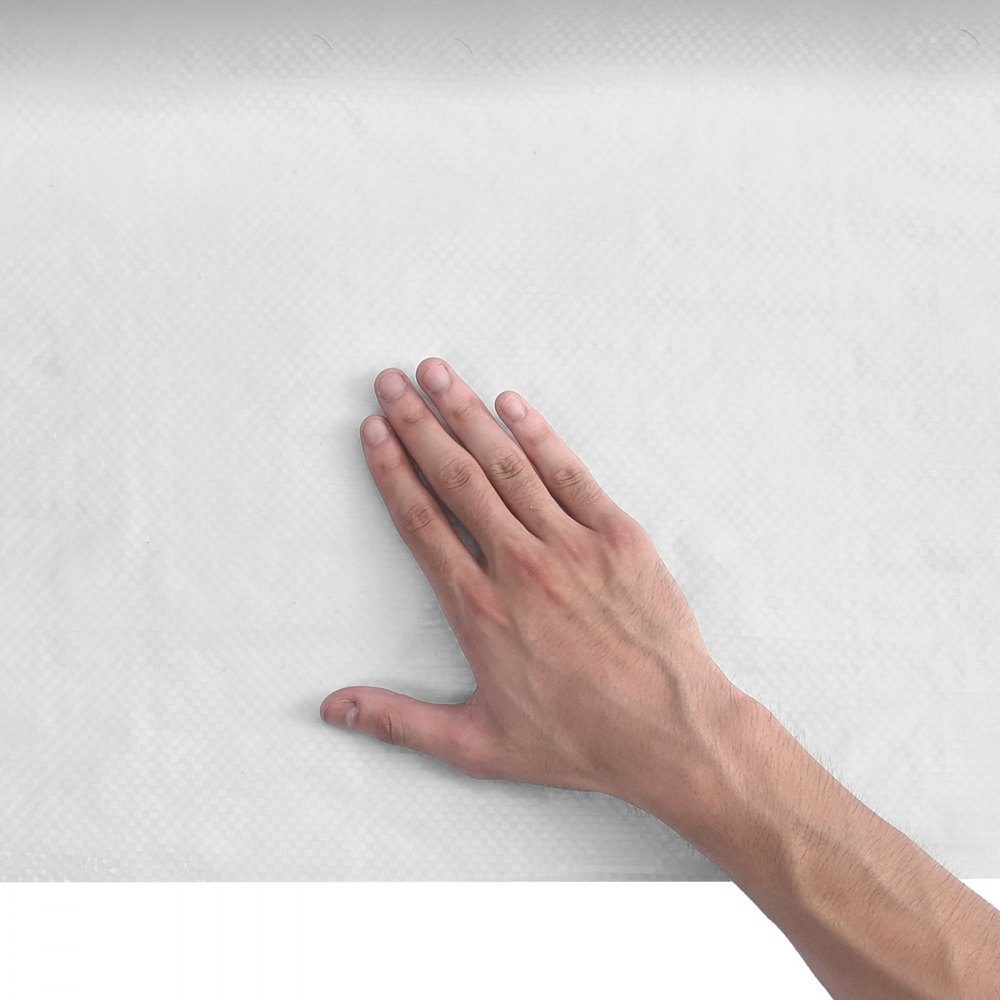 House film 2.74 x 45.72 m, vapor barrier film, 0.13 mm thick, vapor barrier, high-performance vapor barrier film for tear-resistant, vapor barrier tarpaulin for residential and commercial buildings, white