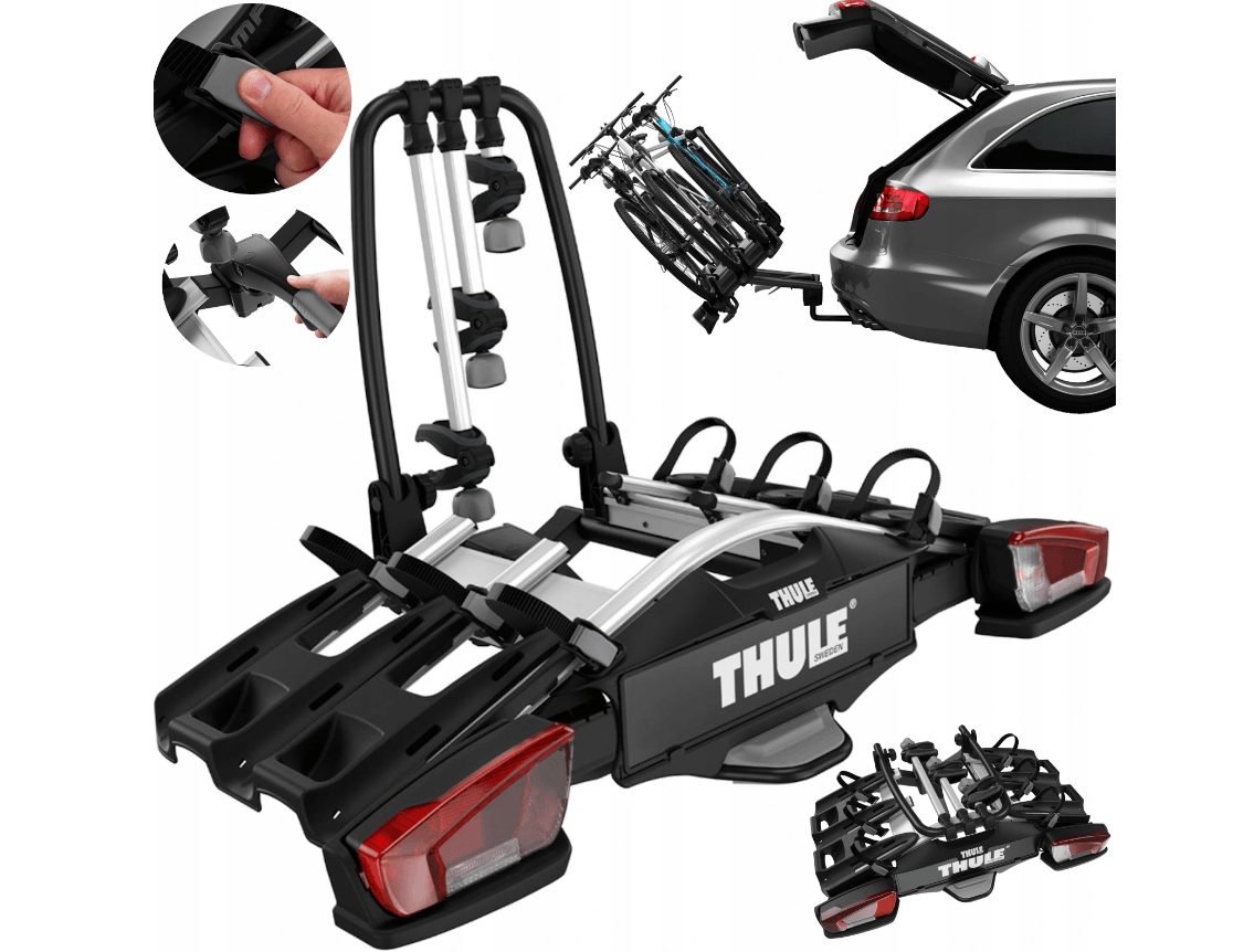 THULE Coach 276 Fahrradträger AHK Kupplungsträger für 3 Fahrräder VOLVO Verpackung