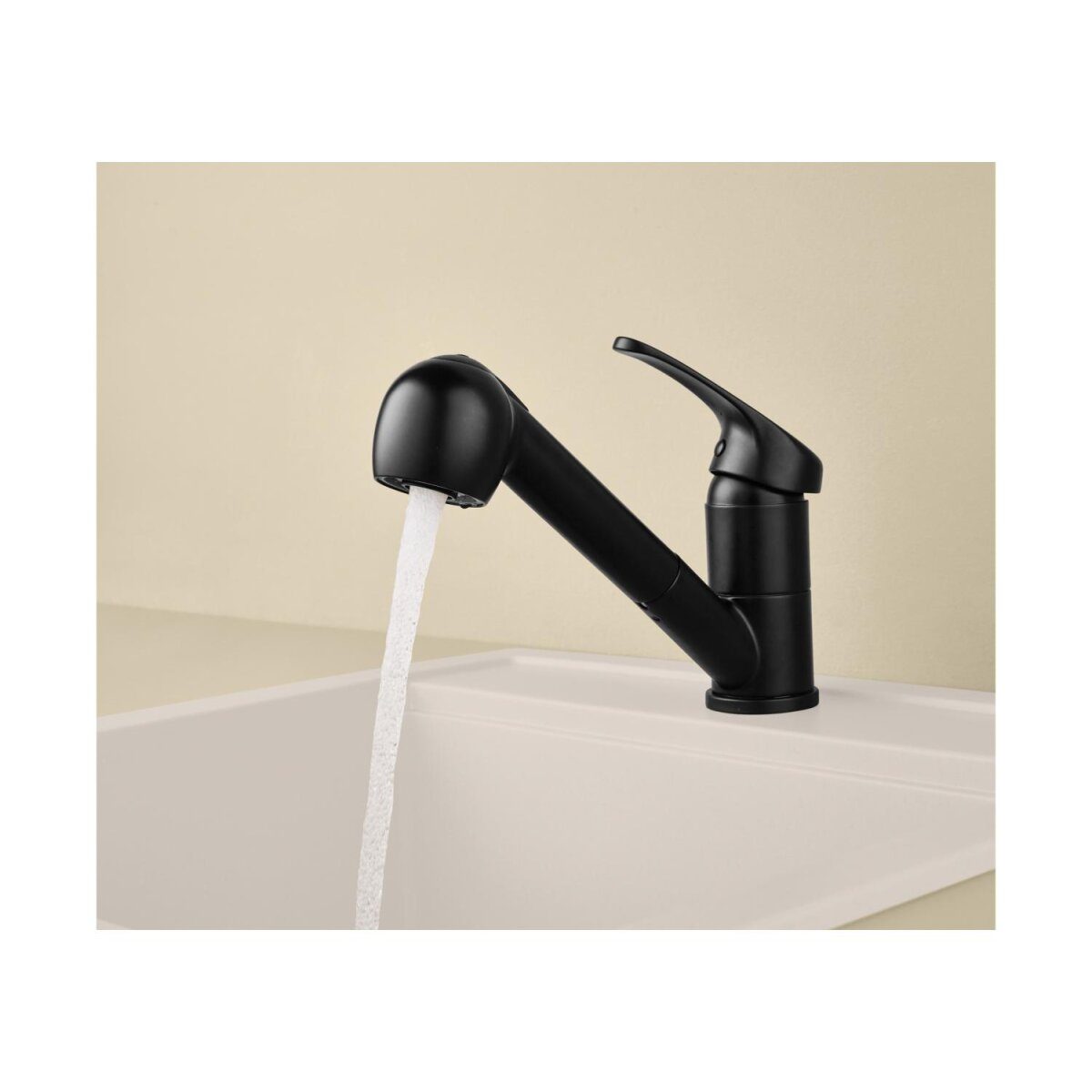 LIVARNO® single-lever sink mixer with pull-out spray