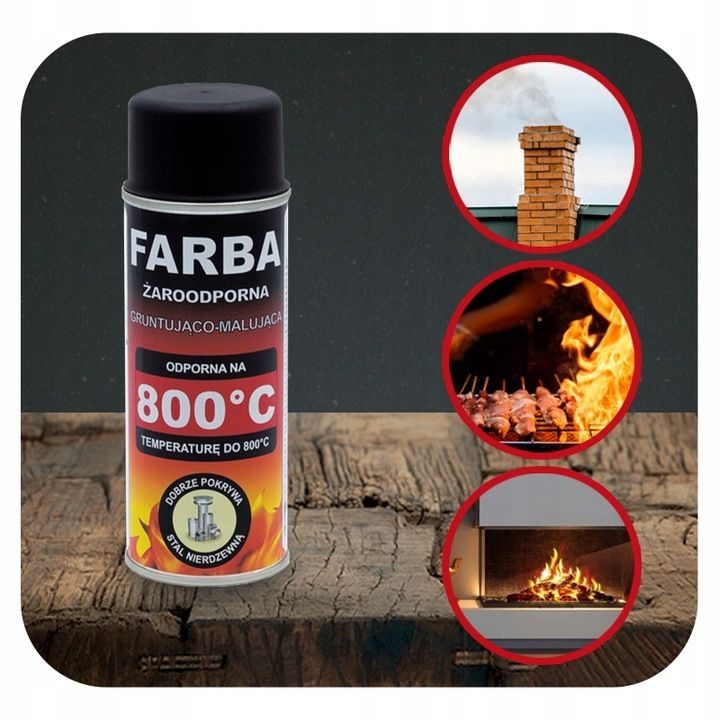 Hitzebeständige HANSA® Sprühfarbe – grau, 800°C, 400 ml