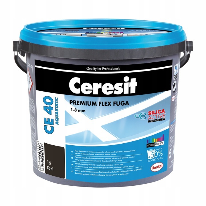 Ceresit CE 40 COAL fuga elastyczna 5 kg czarna Ceresit CE 40 COAL fuga elastyczna 5 kg czarna
