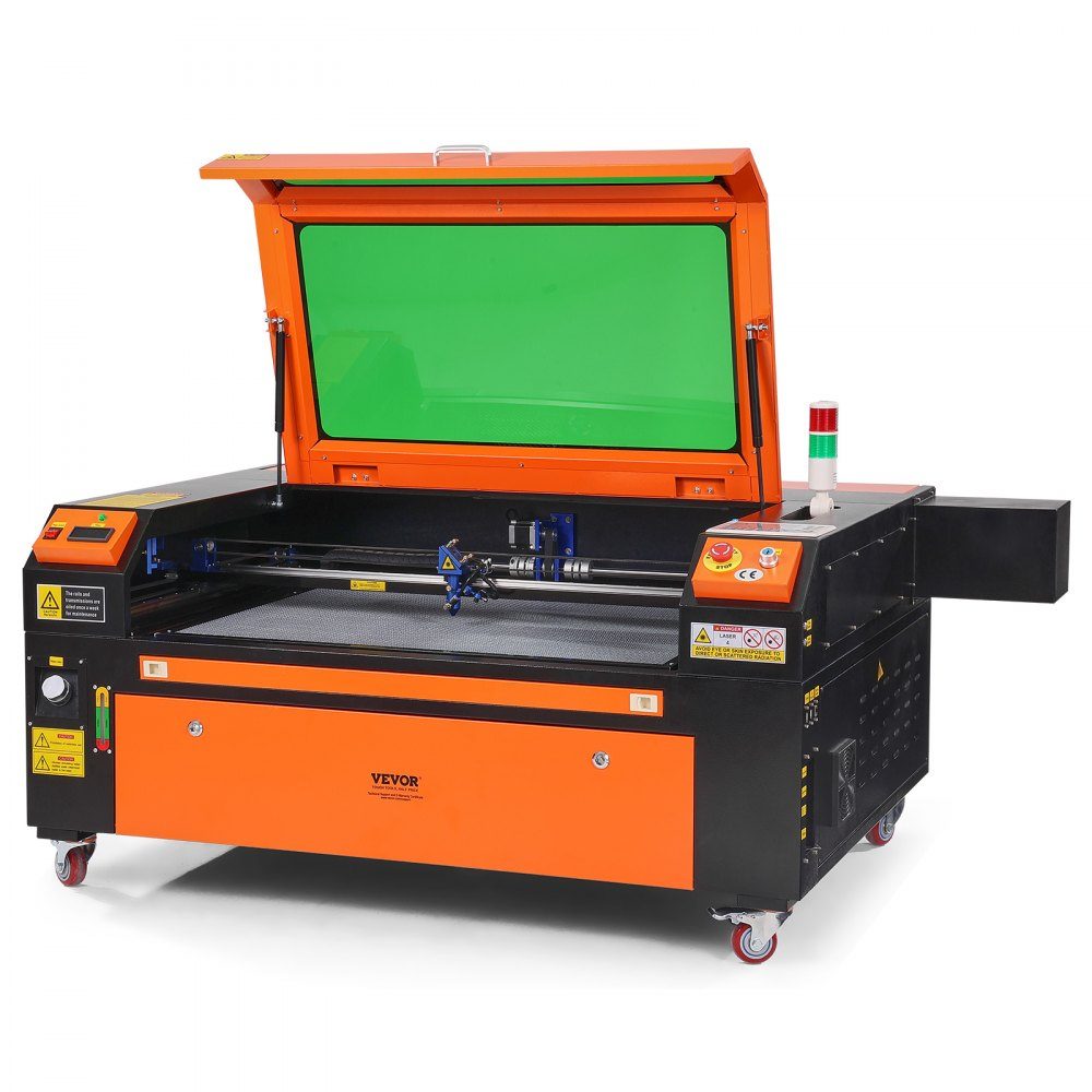 100 W CO2-Lasergravierer, 600 x 900 mm, 500 mm/s Laserschneidemaschine mit 2-Wege-Luftunterstützung, kompatibel mit LightBurn, CorelDRAW, AutoCAD, Windows, Mac OS, Linux, für Holz, Acryl, Stoff