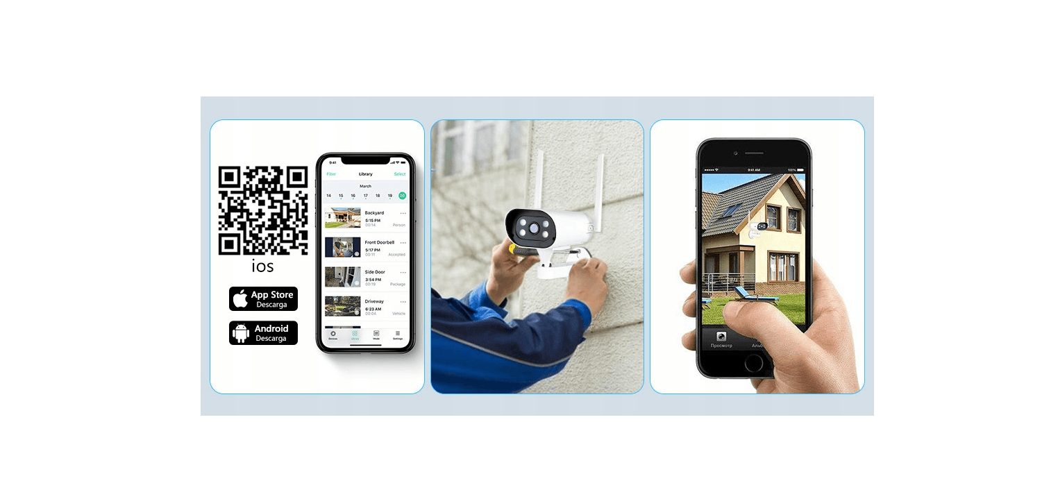 4MP IP Camera Night Vision Microphone 5G WIFI Android IOS Security Camera