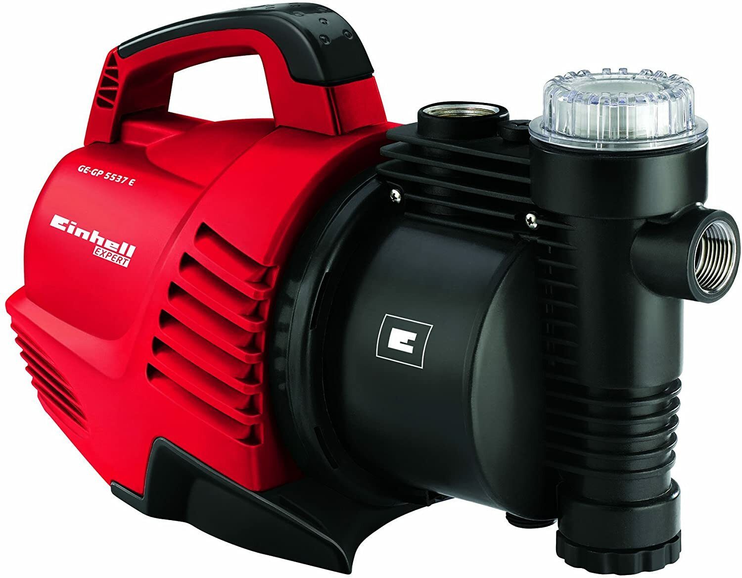 Einhell Gartenpumpe GE-GP 5537 E (590 W, 3,8 bar Druck, 3750 L/h Förderleistung, Vorfilter, Rückschlagventil, Wasserablassschraube, Tragegriff)