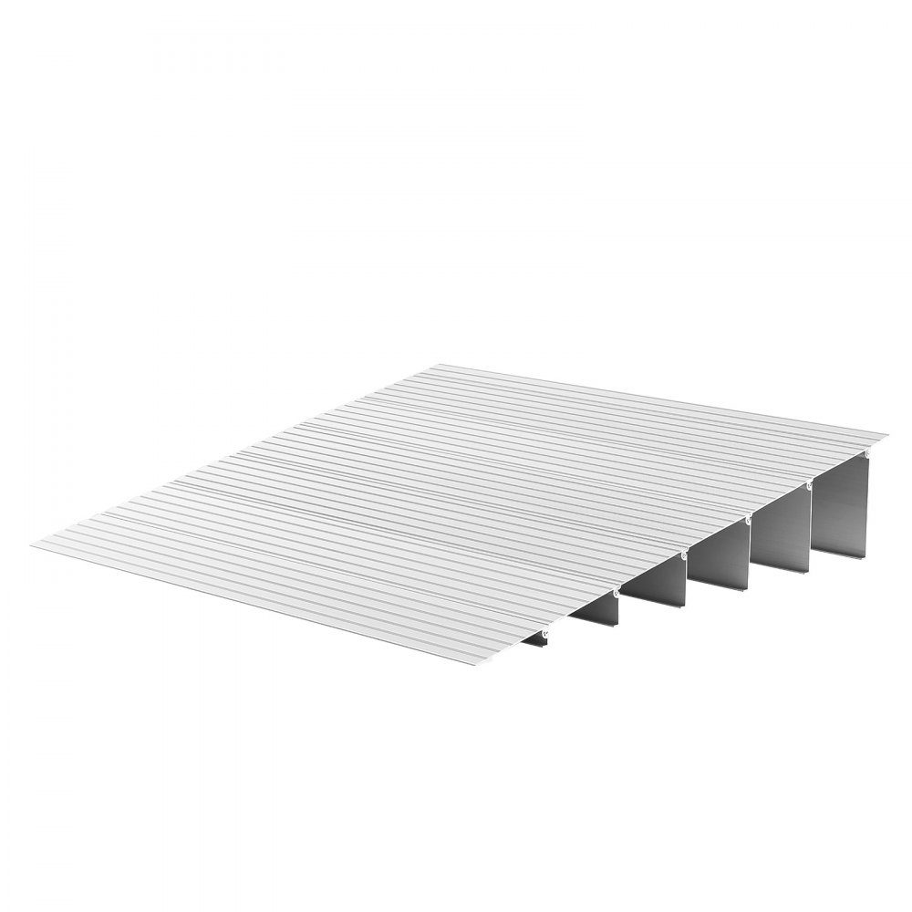 Türschwellenrampe, 805 x 865 x 155 mm, Rollstuhlrampe aus Aluminiumlegierung mit 360 kg Tragfähigkeit, Bordsteinrampen für Heimtreppen, Rollstühle, Roller, Gehhilfen, Fahrräder, Dreiräder